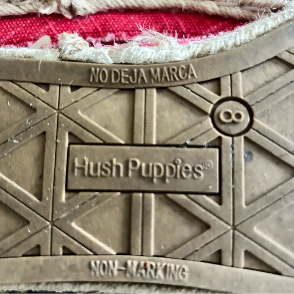 Hush Puppies Red Flats with Nautical Stitching - Picture 6 of 6